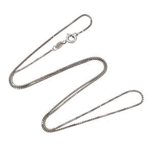 Vintage Italy Sterling Silver 925 Box Chain Necklace 18"